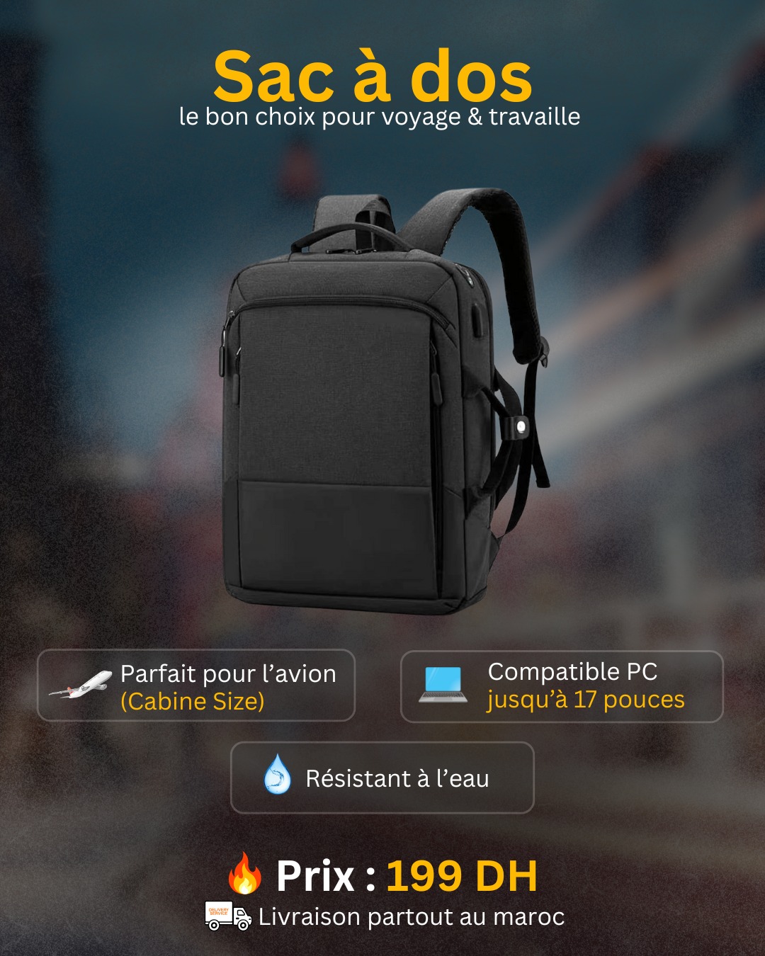 Chic Sac Facebook ad: Sac à dos pratique et léger