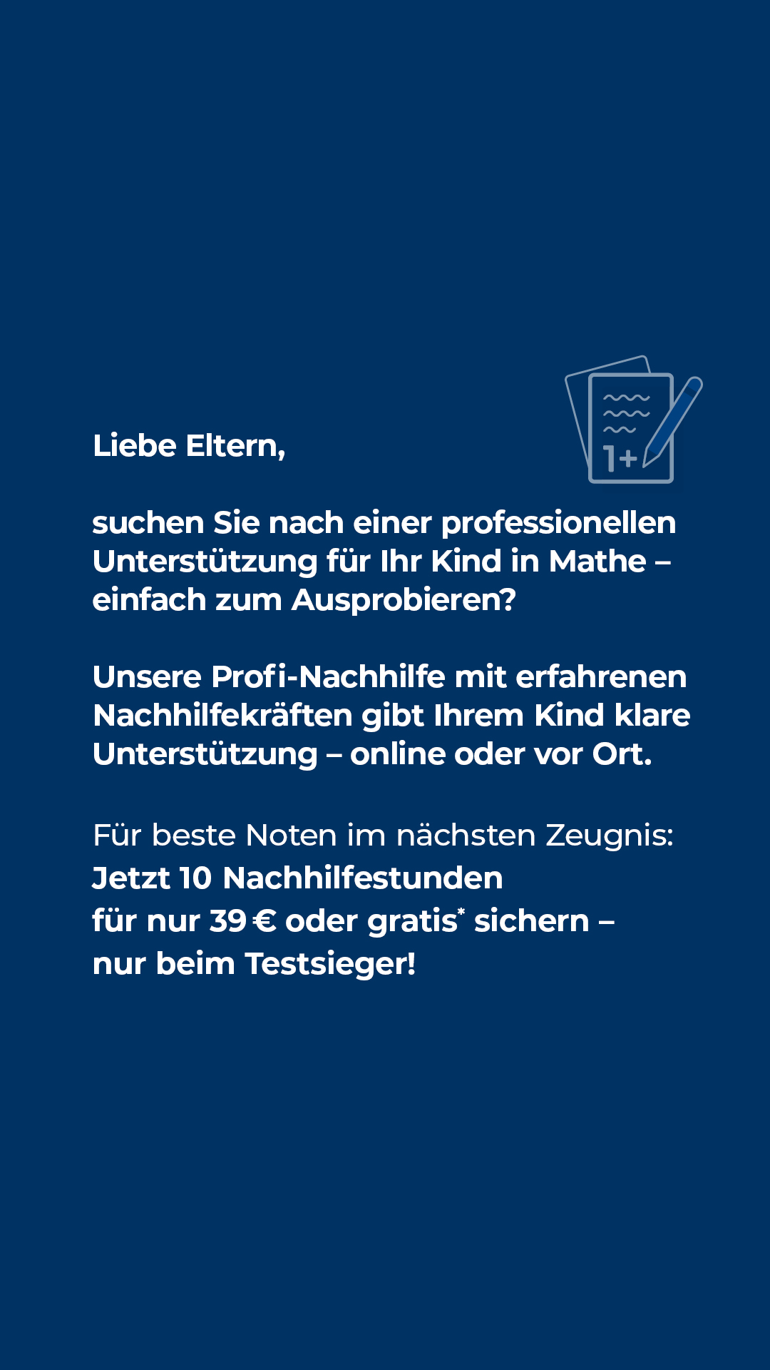 Schülerhilfe Facebook ad