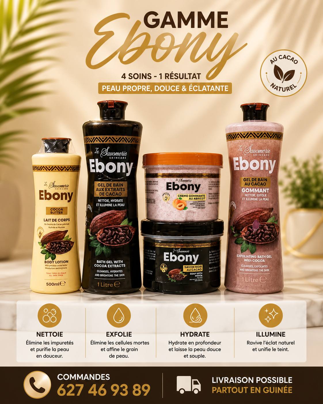 Sodiak Élixir Premium Facebook ad: Révélez l'éclat de votre peau avec nos produits…