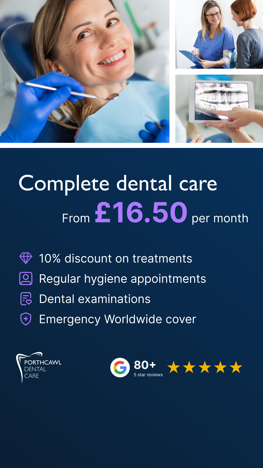 Porthcawl Dental Care Facebook ad from Feb 26, 2026