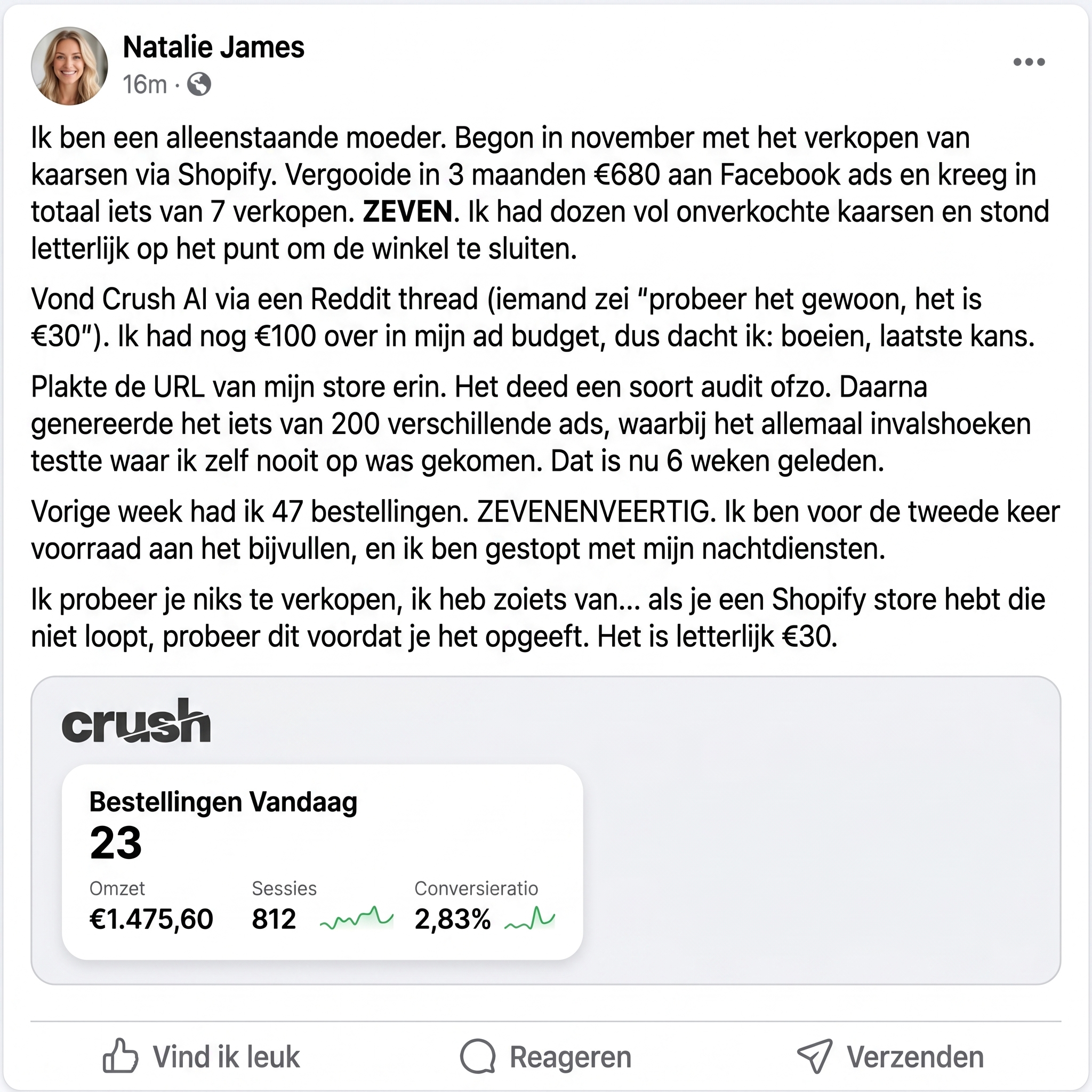 trycrush.ai Facebook ad