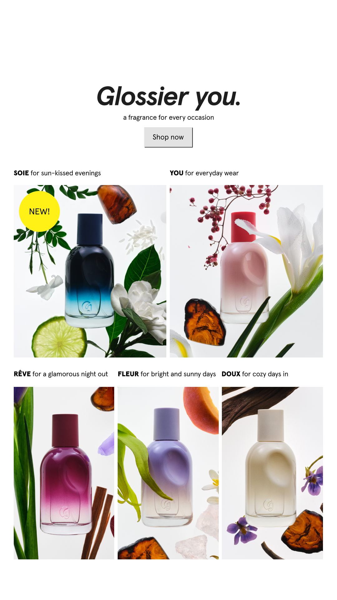 Glossier Facebook ad