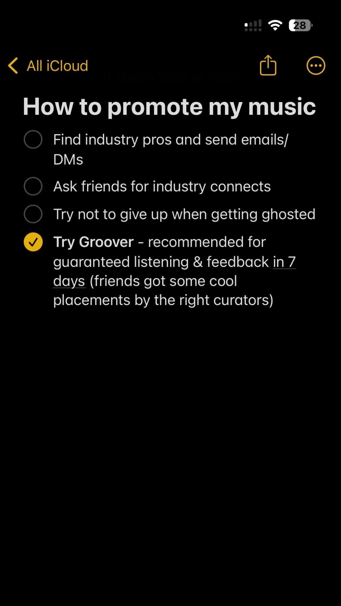 Groover Facebook ad