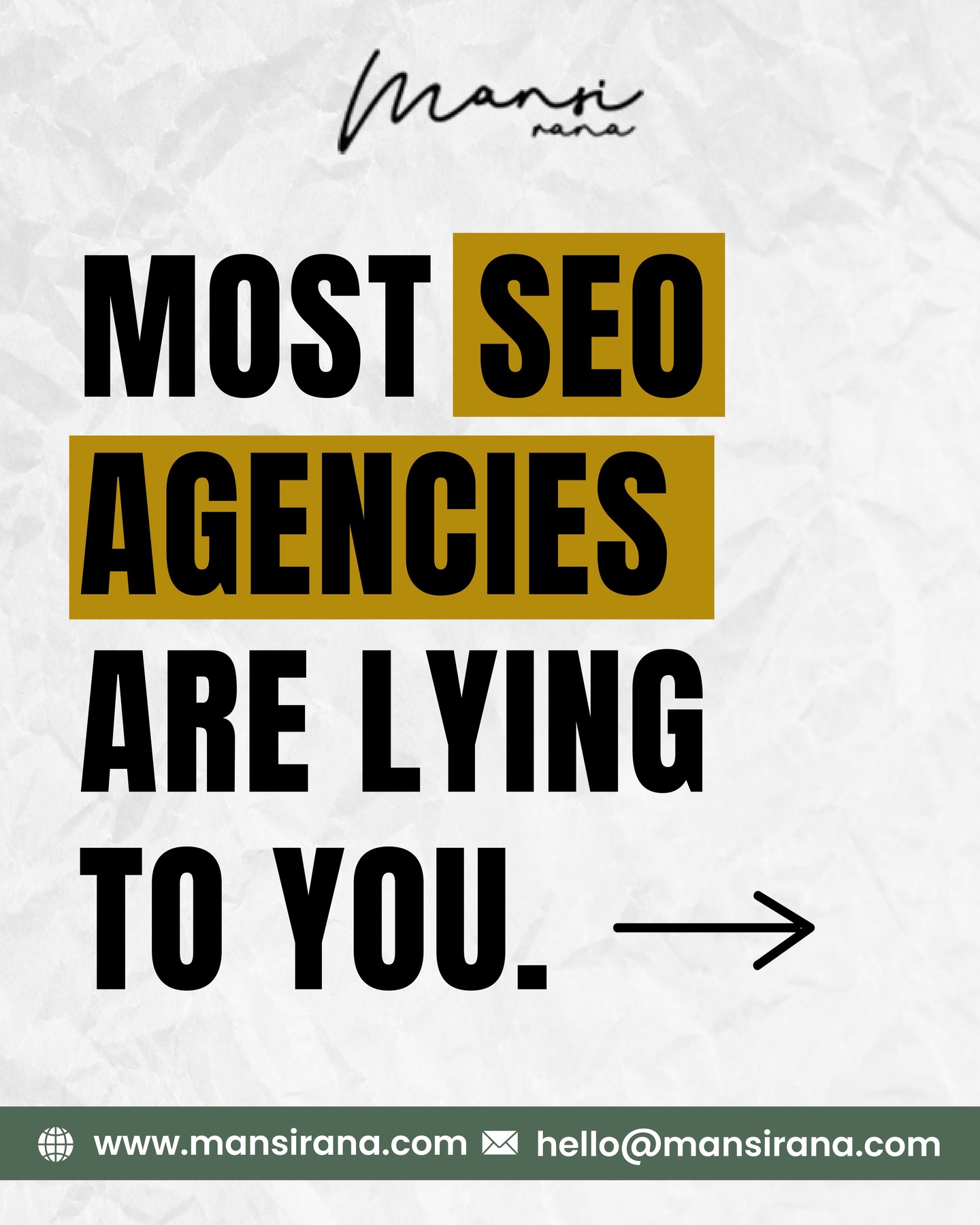 Mansi Rana Facebook ad: Most SEO agencies won’t tell you this