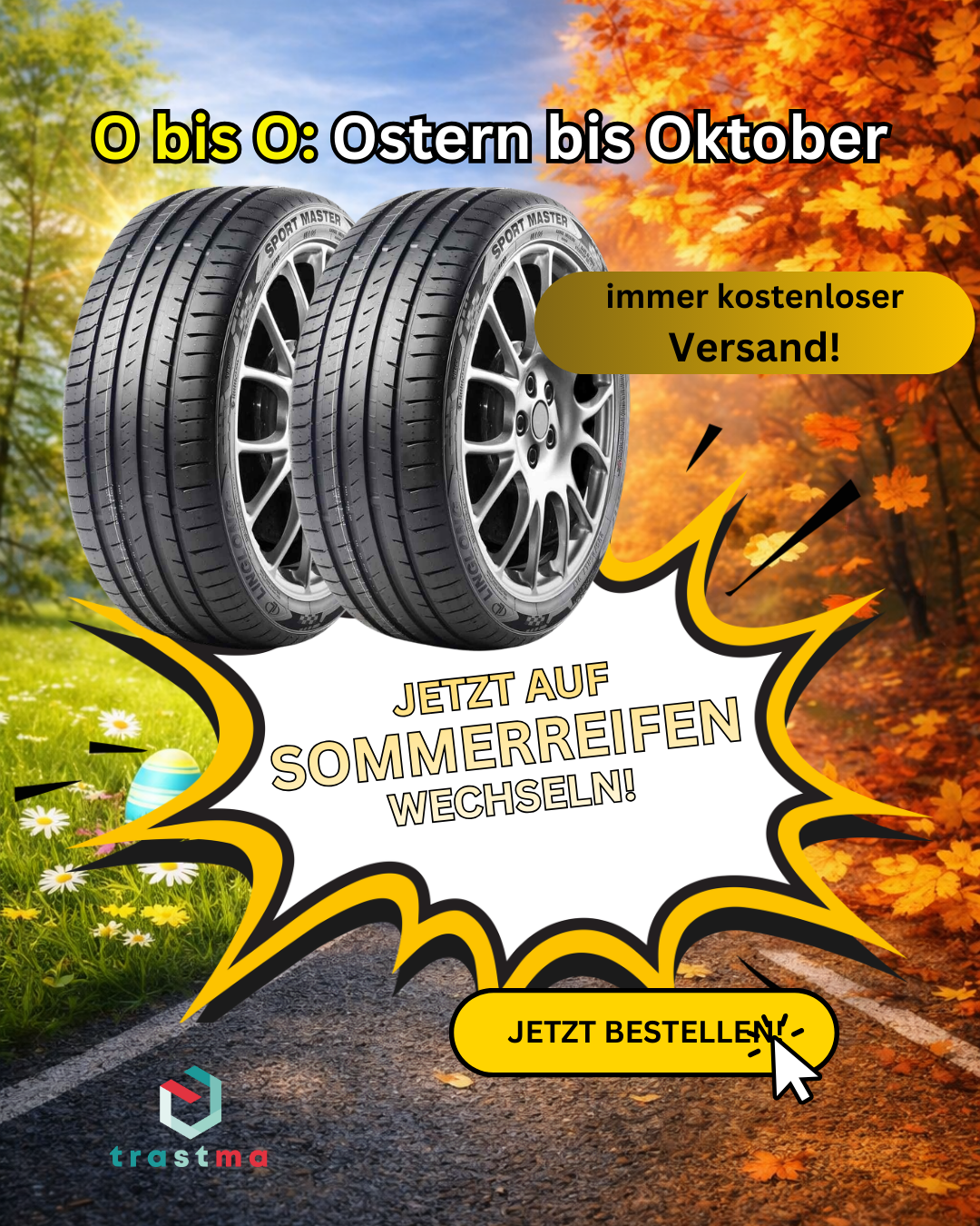 Trastma Facebook ad: Saisonwechsel jetzt nutzen!