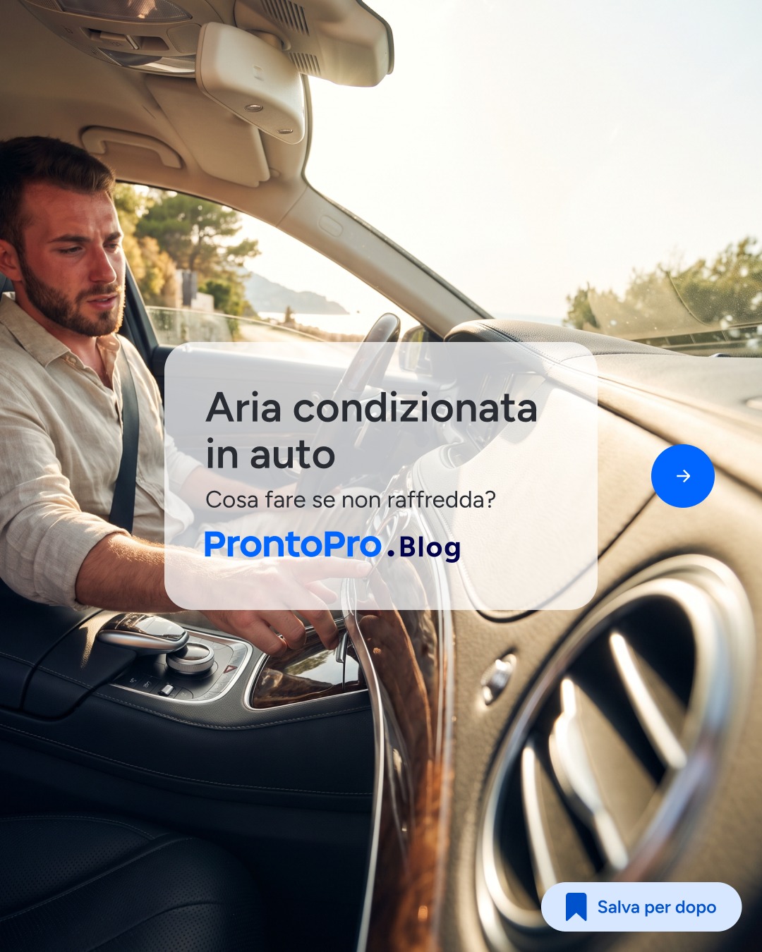 ProntoPro Facebook ad: L’aria condizionata della tua auto non raffredda più…
