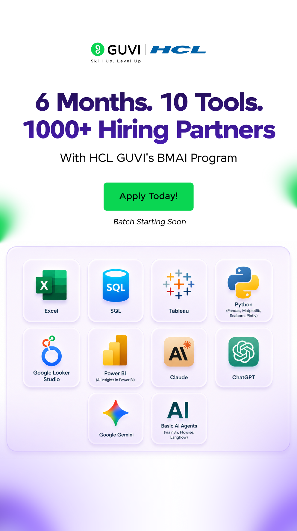 GUVI Facebook ad: Only for Working Professionals & Graduates