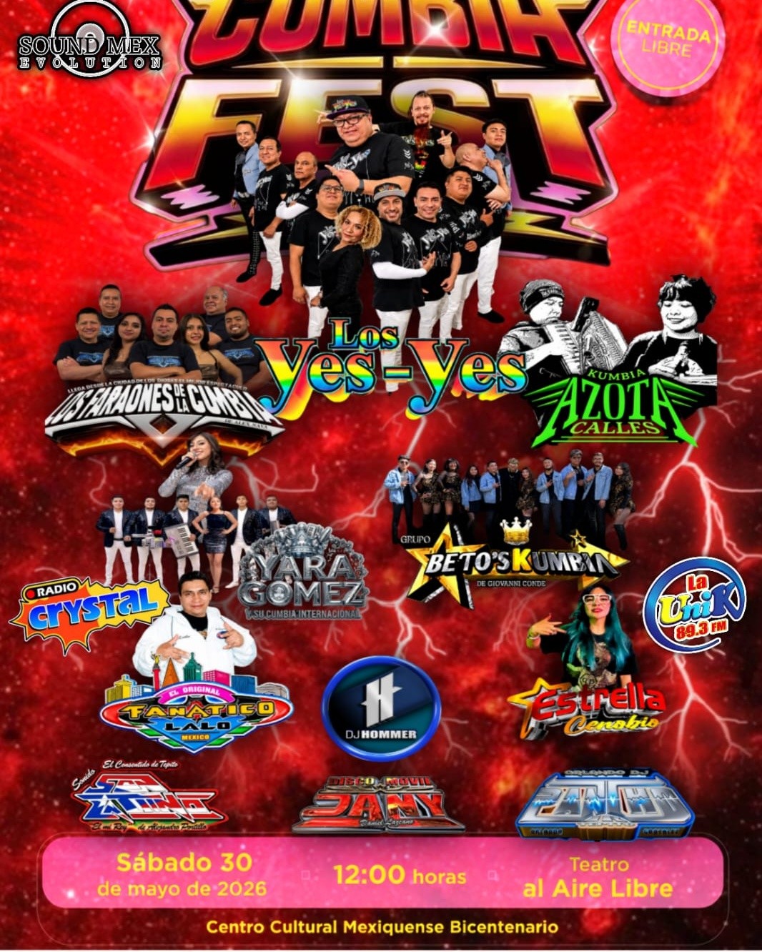 Los yes yes Facebook ad: Cumbia Fest texcoco 30 de mayo totalmente gratis…