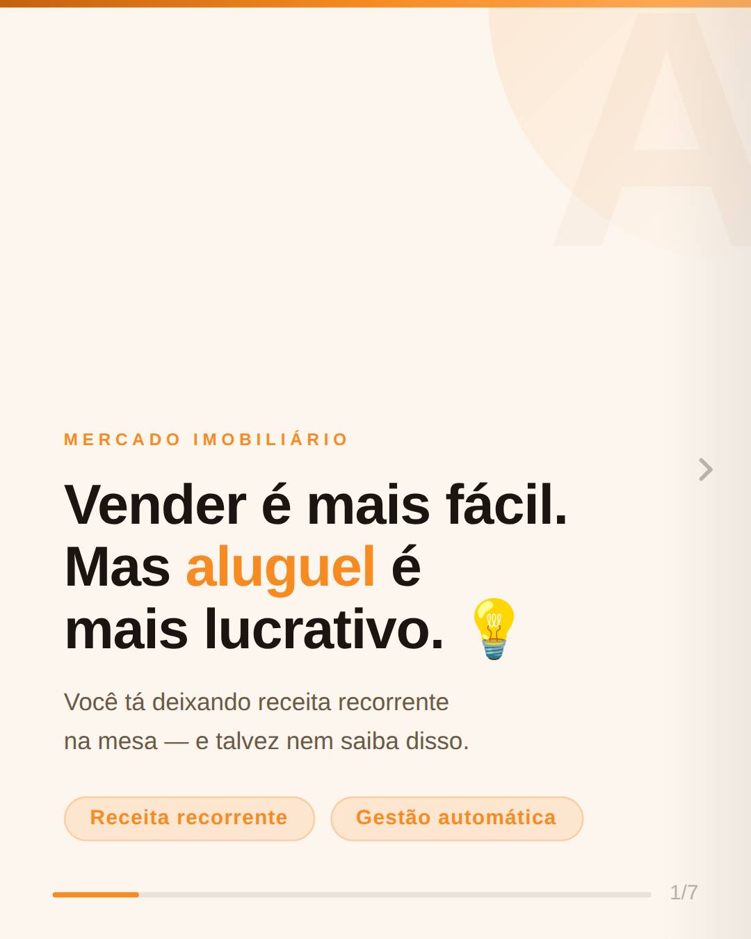 Alude Facebook ad: O aluguel, por muito tempo, foi tratado como…