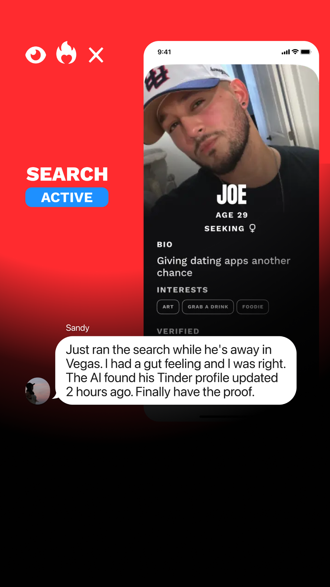 Cheaterbuster AI - The AI That Busts Cheaters Facebook ad from Feb 26, 2026