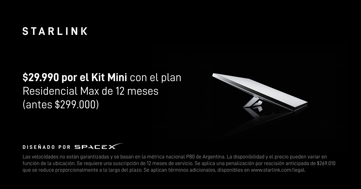 Starlink Facebook ad: Pedir ahora