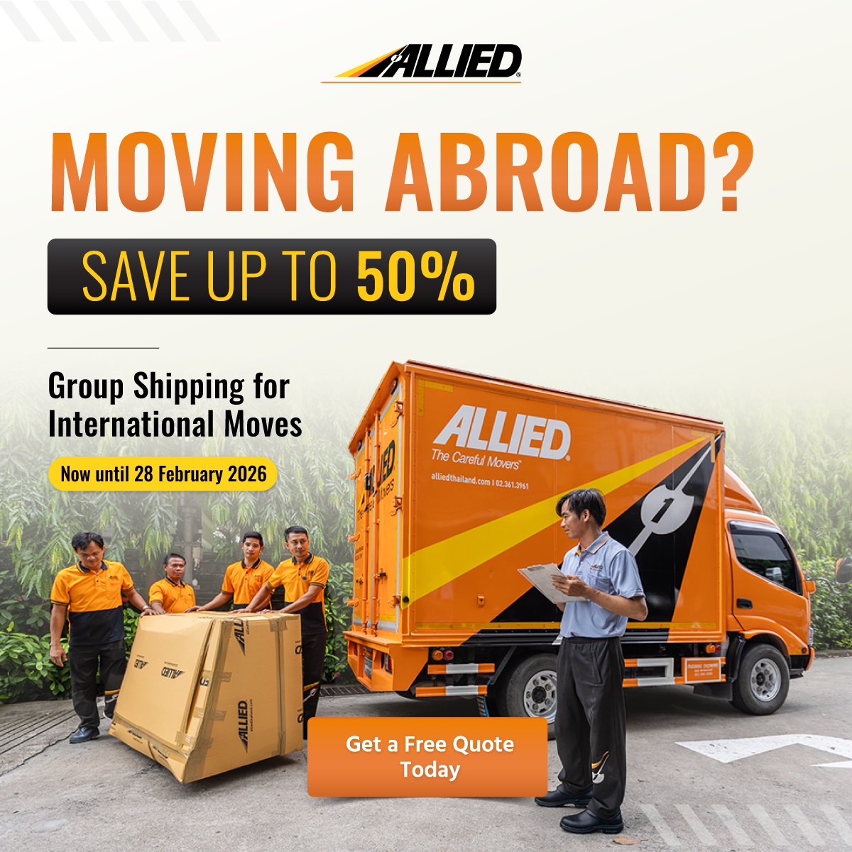Allied Moving Services Thailand Facebook ad