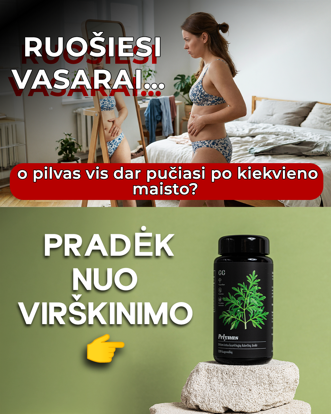Atsakymai gamtoje Facebook ad: Pelynui 1 + 1 AKCIJA