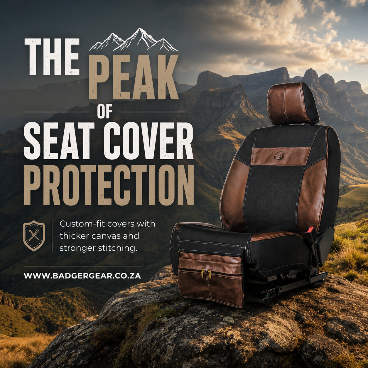 Badger Gear Facebook ad: Seat Covers Built for the Wild