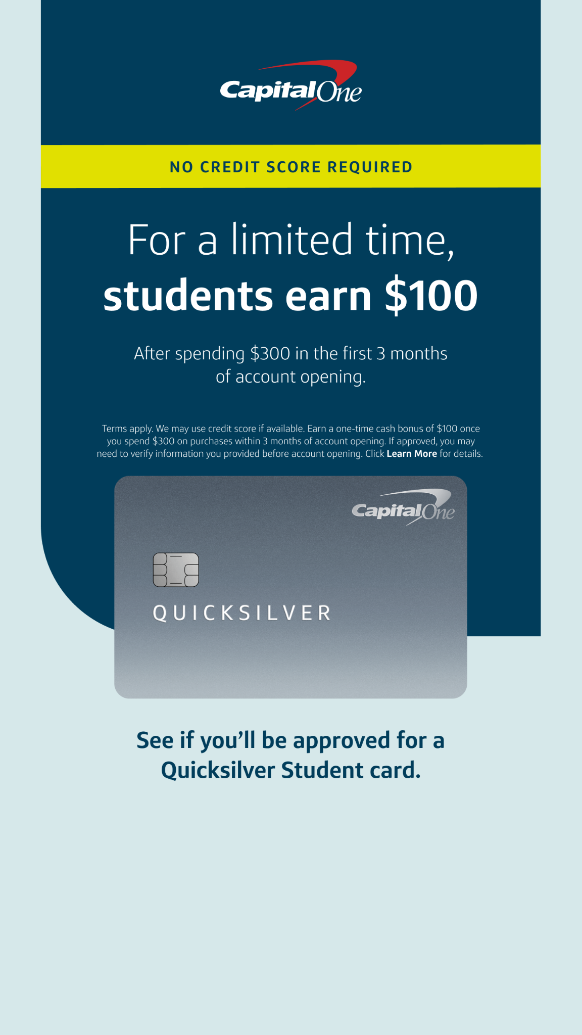 Capital One Facebook ad