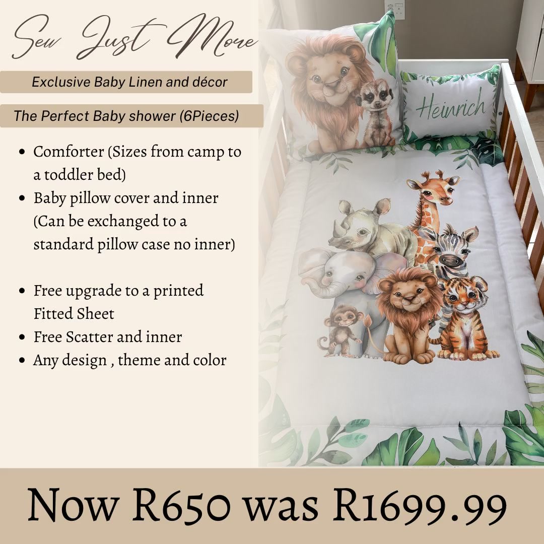 Sew Just More Facebook ad: The perfect collection of custom nursery sets at…