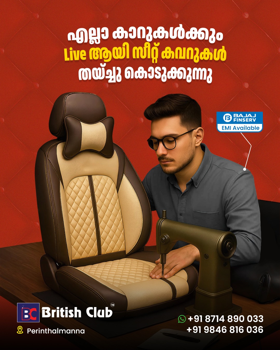 British club car accessories upholstery Facebook ad: Chat with us
