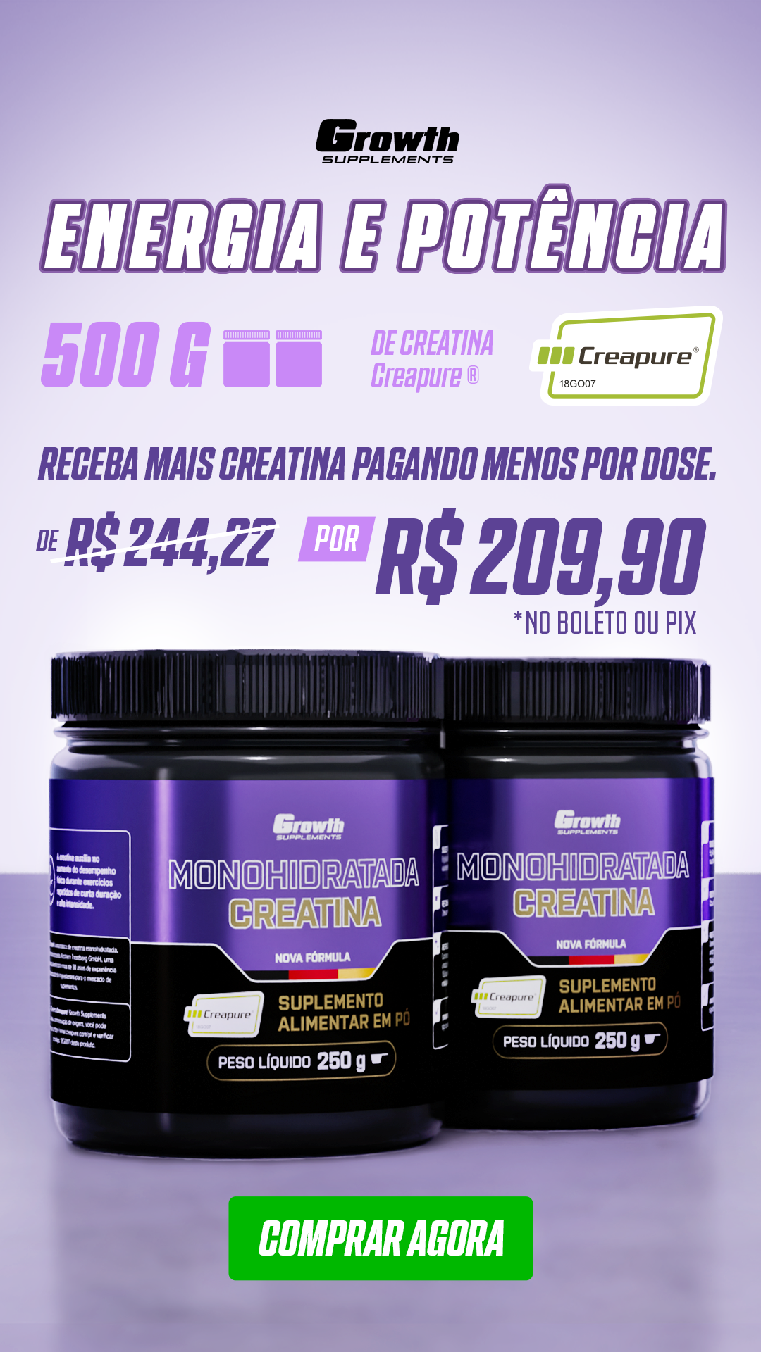 Growth Supplements Facebook ad