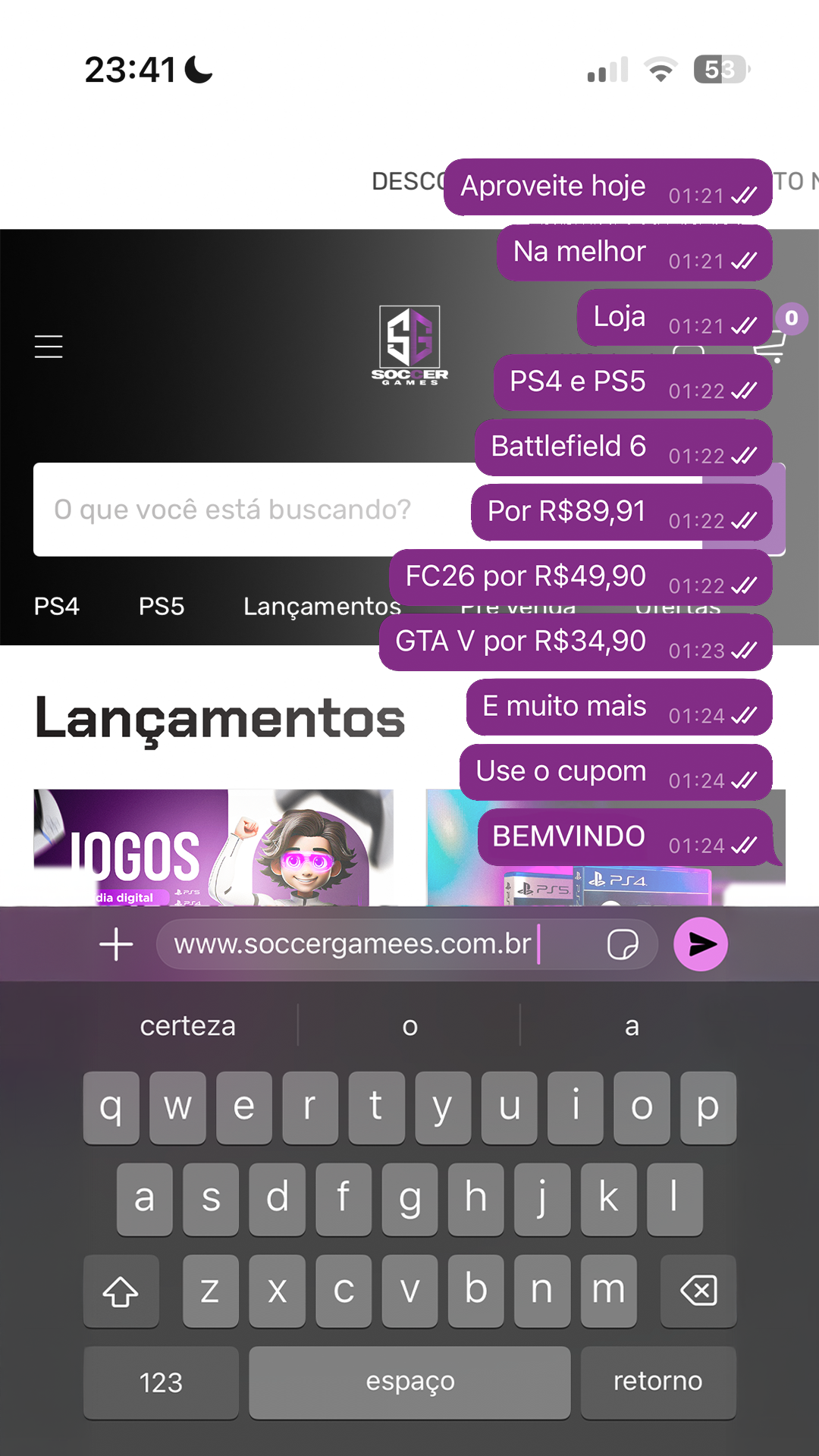 Soccer Games Facebook ad