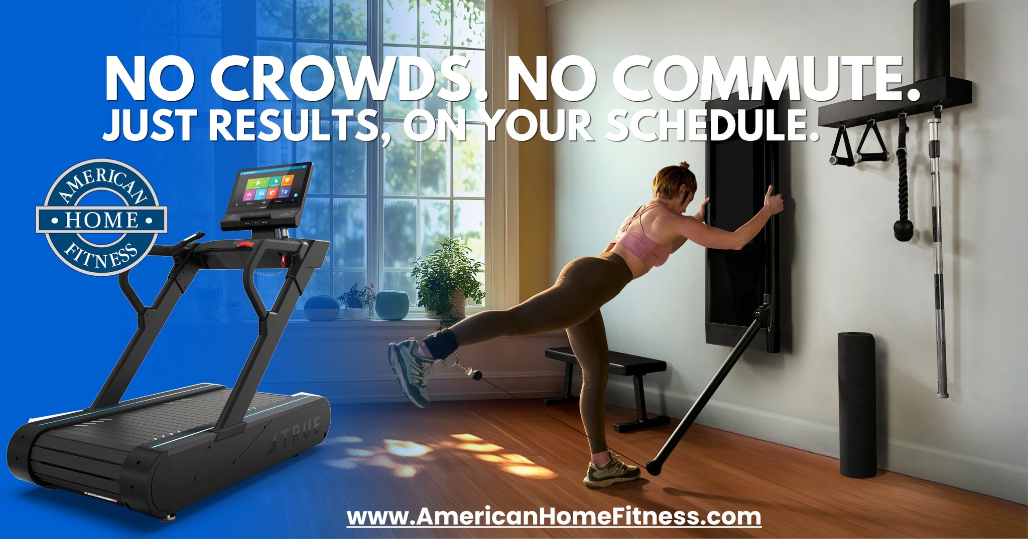 American Home Fitness Facebook ad: Exercise Equipment | Home Workout Equipment | Commercial…