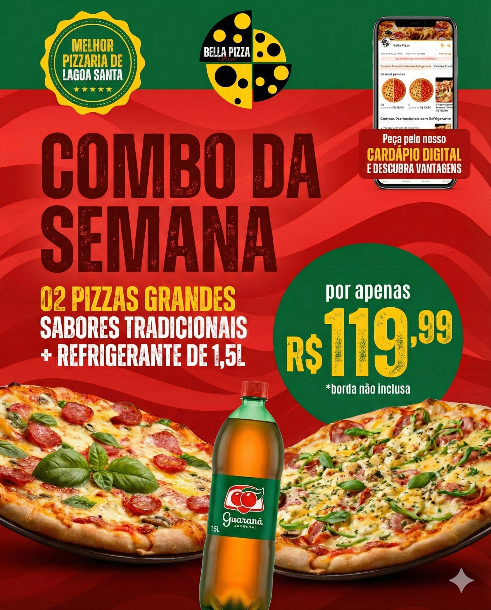 Bella Pizza Facebook ad: Chega rapidinho!