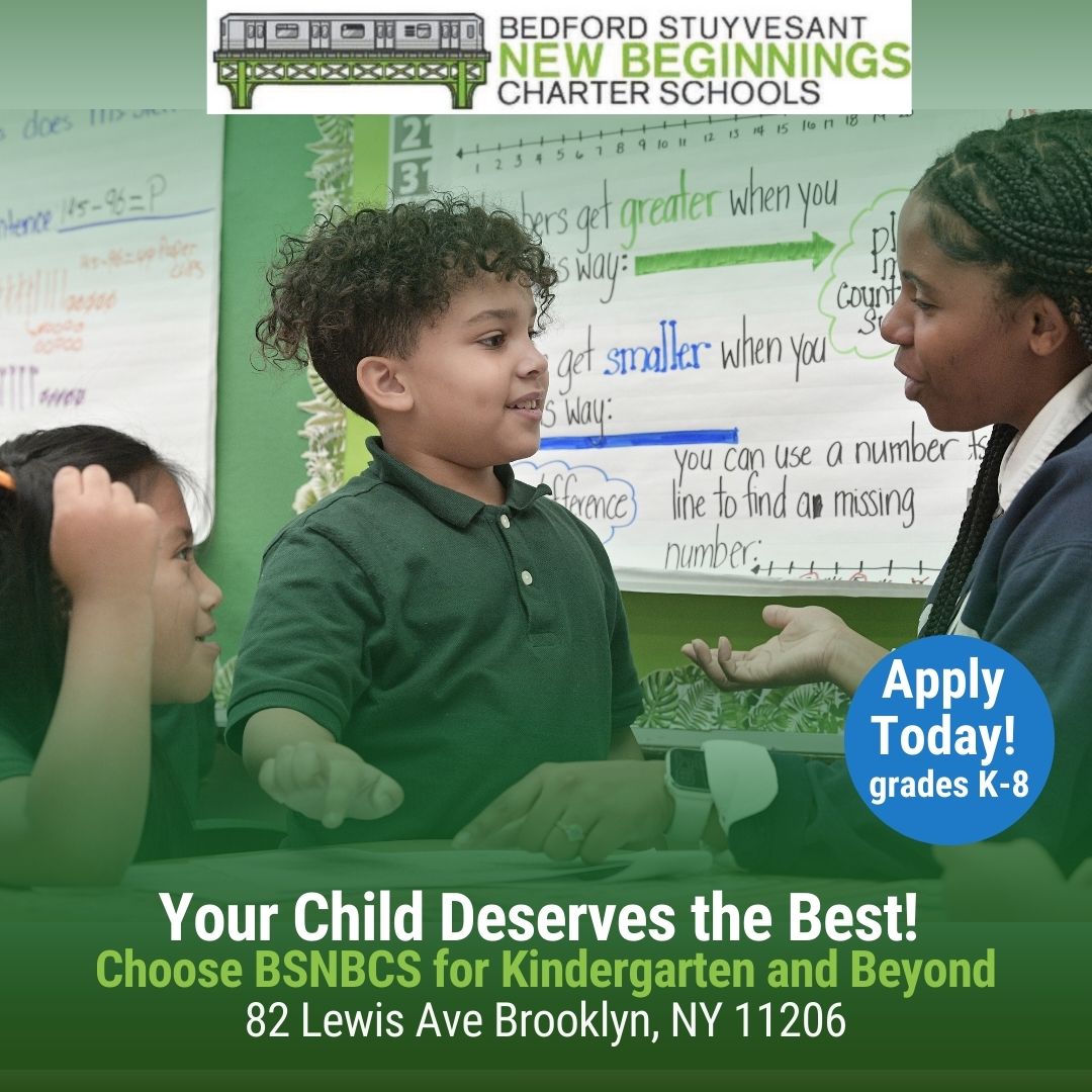Bedford Stuyvesant New Beginnings Charter School Facebook ad: Seats Available | Grades K-8