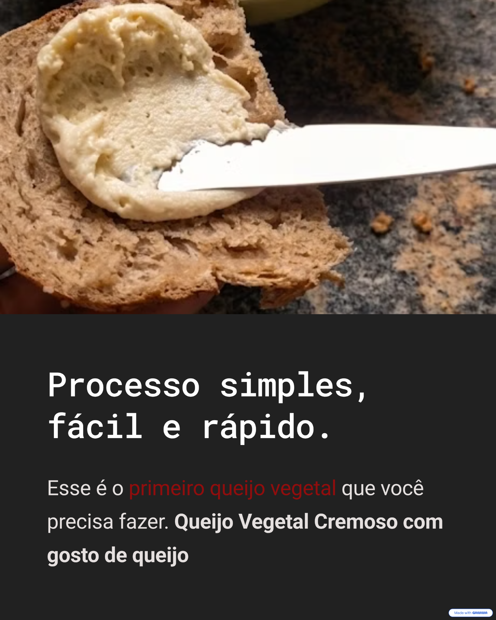 Vegan Cheese Lover Facebook ad: Queijo Vegetal Cremoso - sua solução