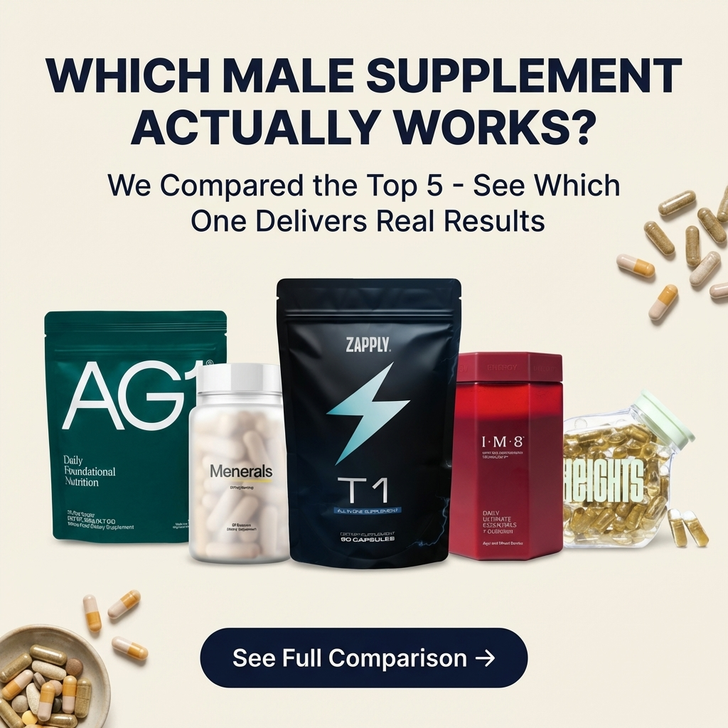 Zapply EU Facebook ad: We Tested 30+ Men's Supplements. Only 5 Made The Cut.