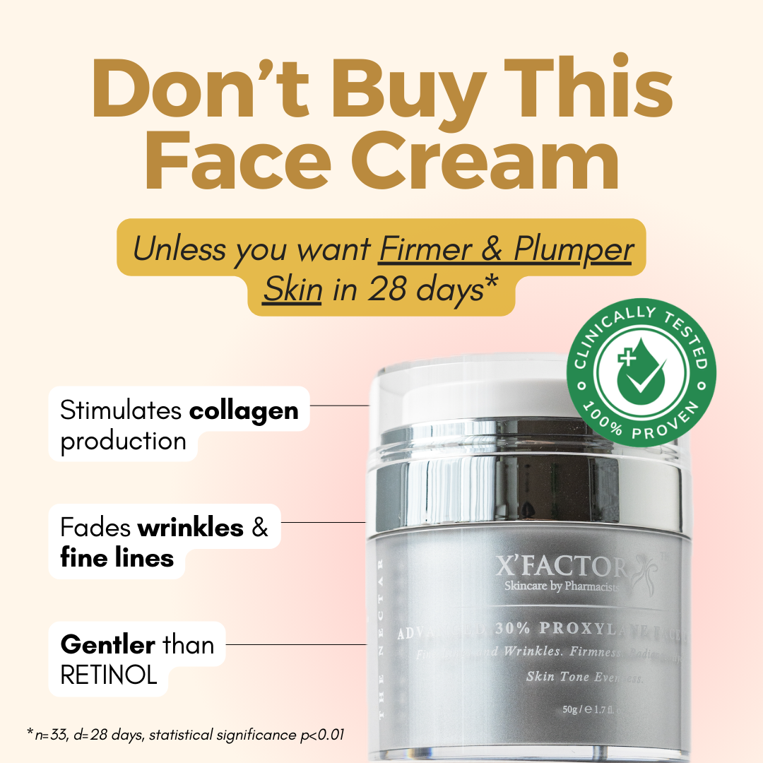 X’Factor Skincare By Pharmacists Facebook ad