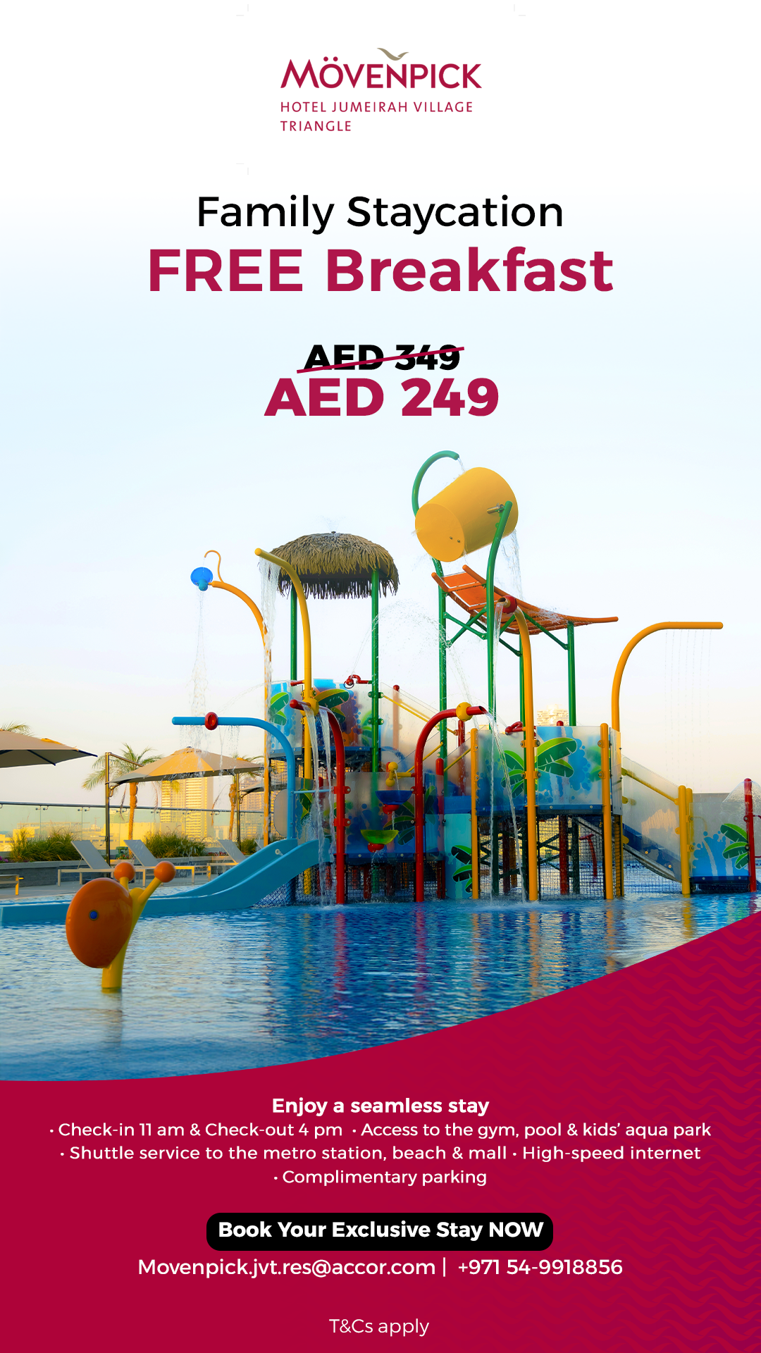 Mövenpick Hotel Jumeirah Village Triangle Facebook ad from Jun 16, 2026