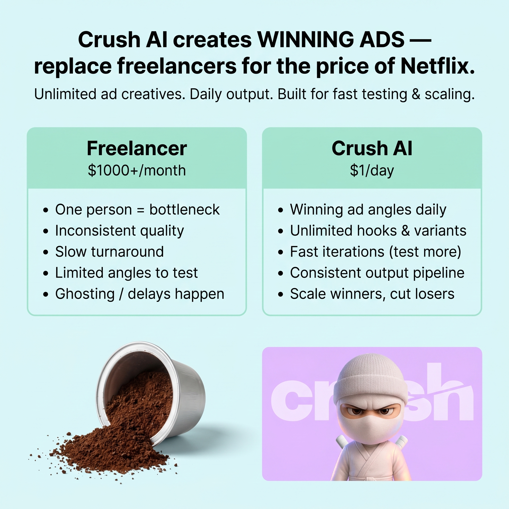 trycrush.ai Facebook ad