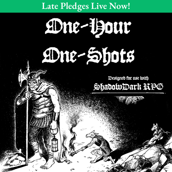 Iron Hills Studios Facebook ad: Ready to Run Dungeons for Shadowdark