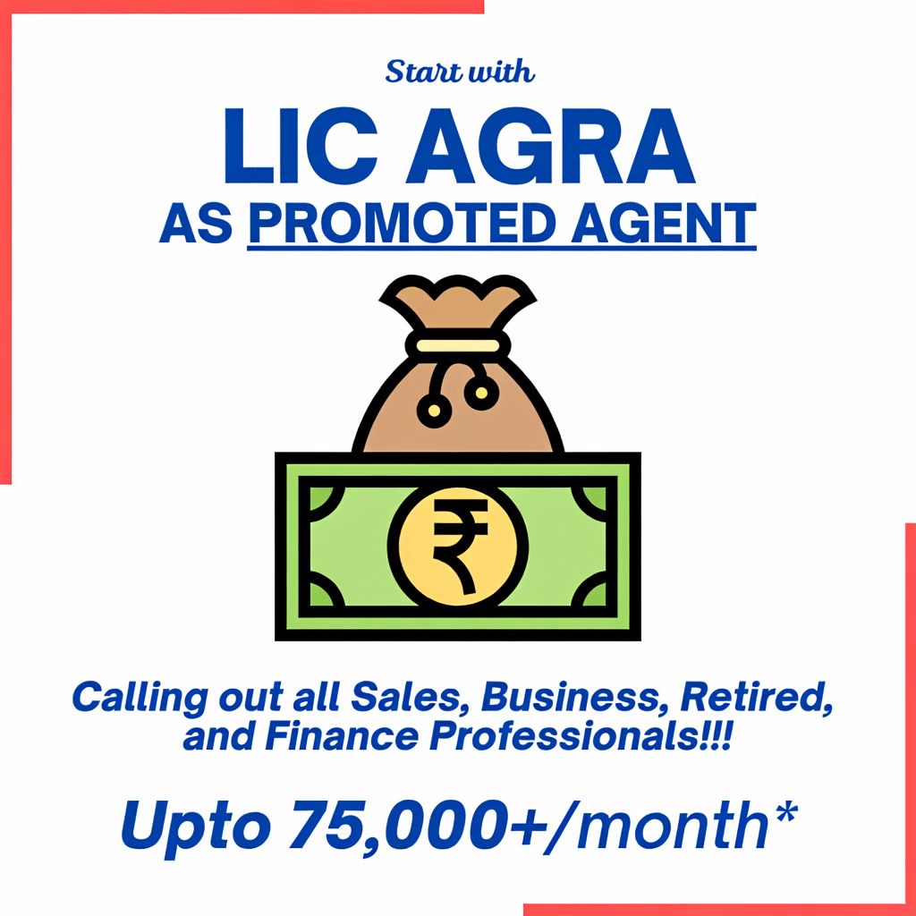 Grow with LIC Agra Facebook ad: Build Your Career with LIC, Start Today!