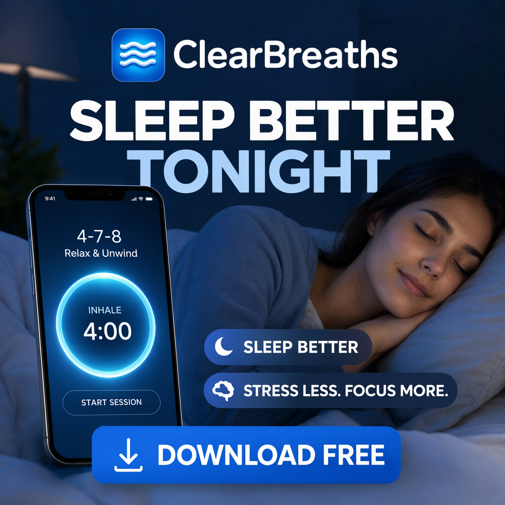 ClearBreaths Facebook ad: Master 4-7-8 Breathing
