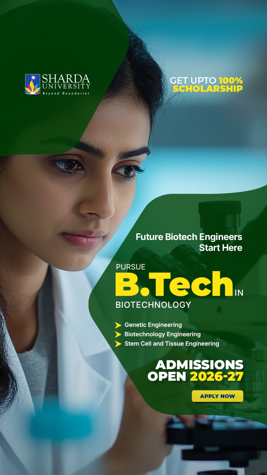 Sharda University Facebook ad