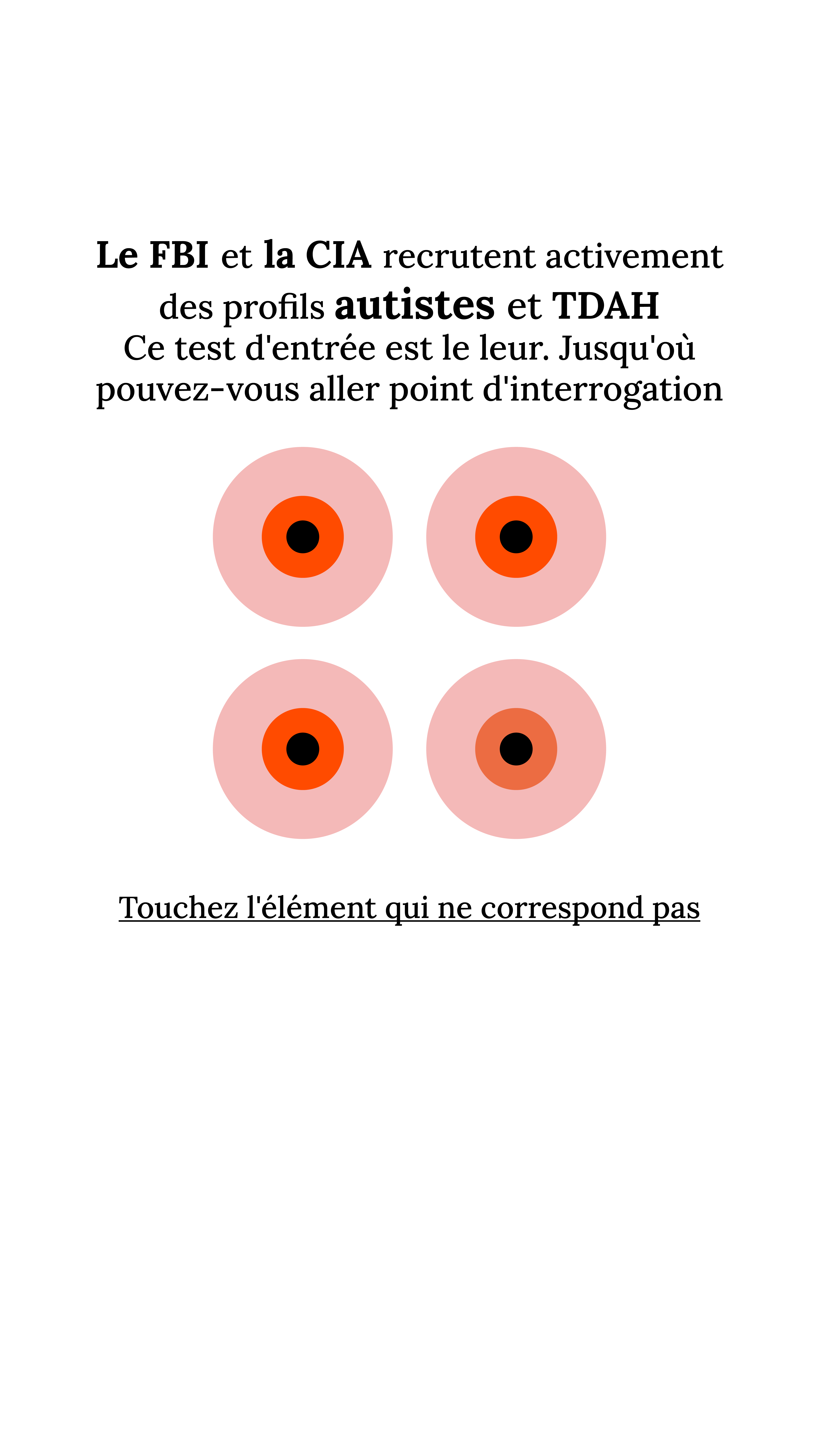 International IQ test Facebook ad