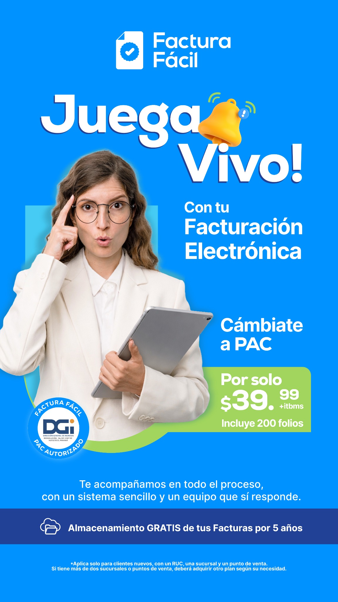 Factura Fácil Facebook ad from Jan 29, 2026