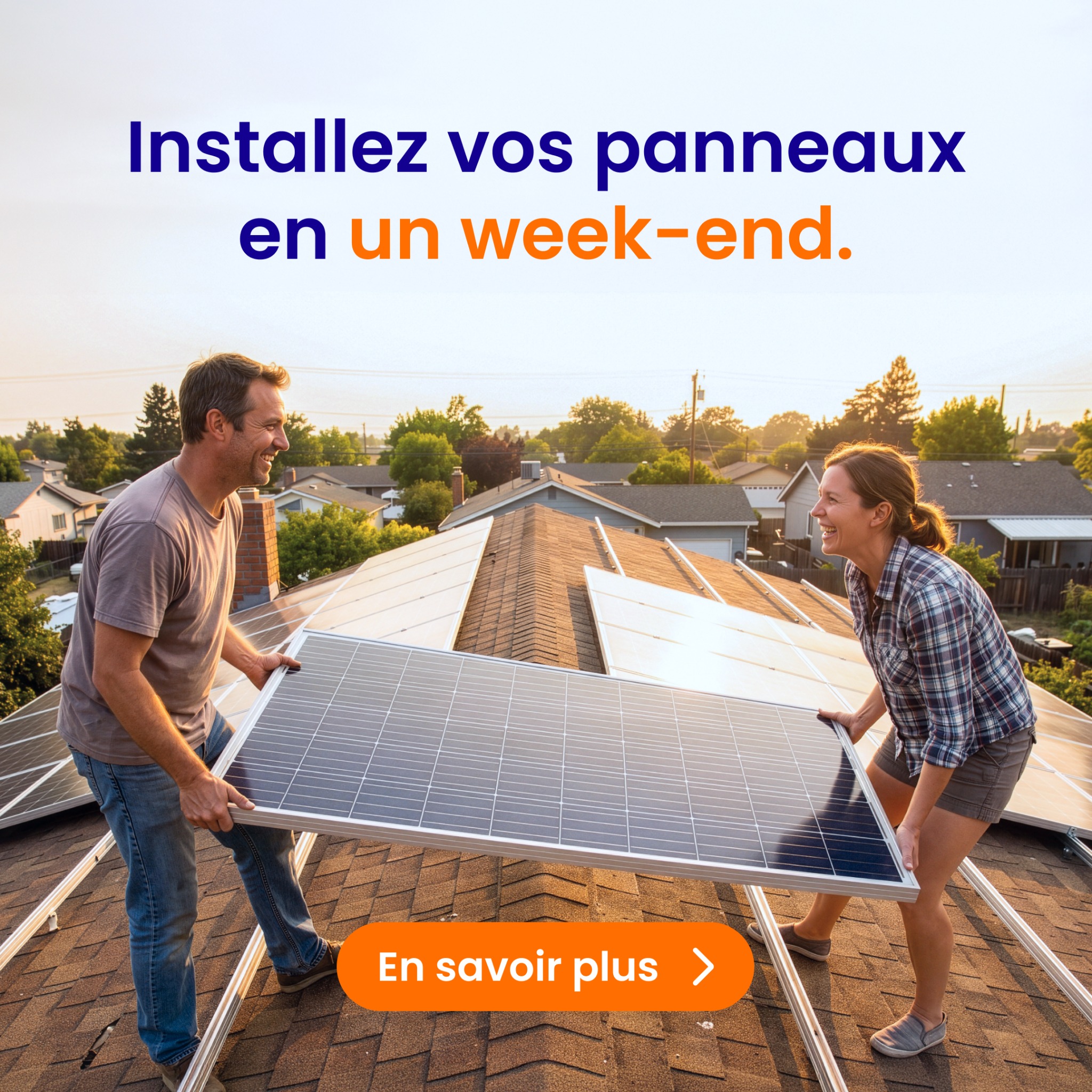 Mon Kit Solaire Facebook ad: Installation en 1 week-end seulement