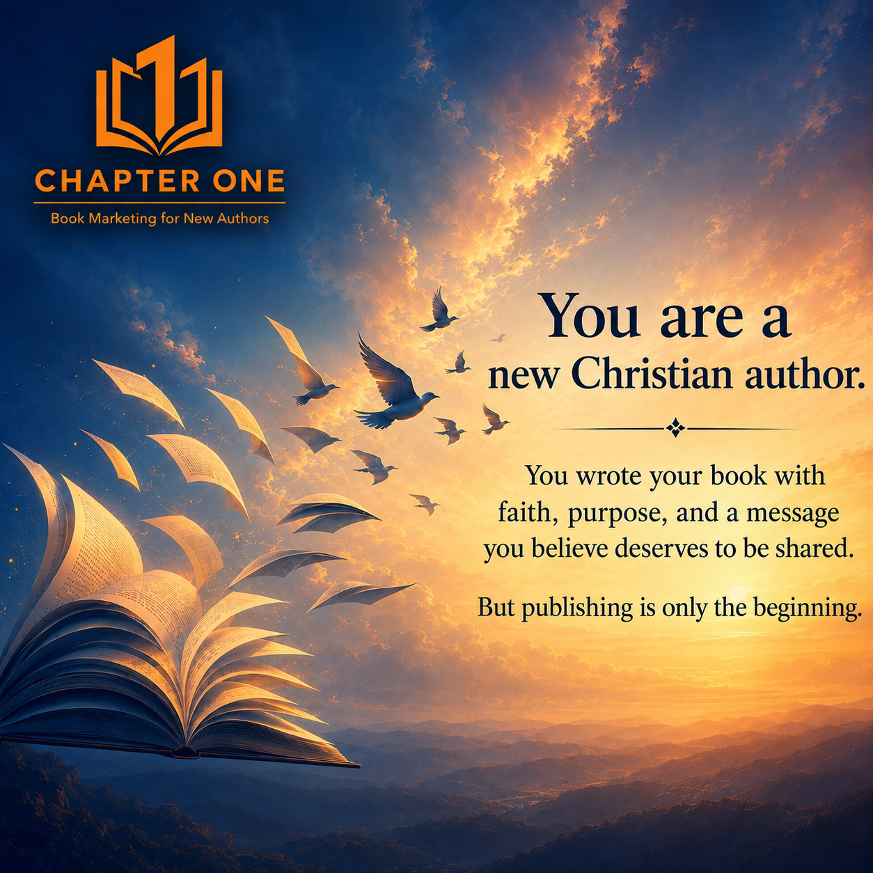 Chapter One Book Marketing Facebook ad: Your book has a purpose.