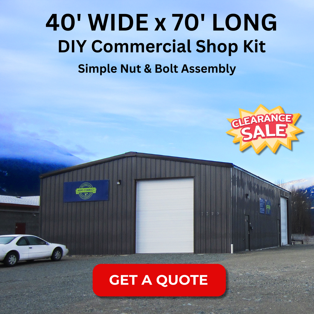 Steel Building Deals Facebook ad: Steel Building Kits Delivered Fast