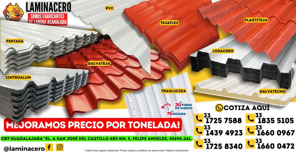 Laminacero Facebook ad: TODO TIPO DE LAMINAS!