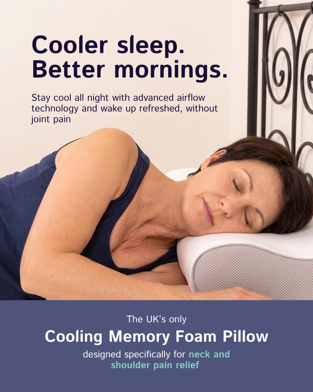 Neck Pain Relief with the Groove Pillow Facebook ad: Better Sleep Starts Here