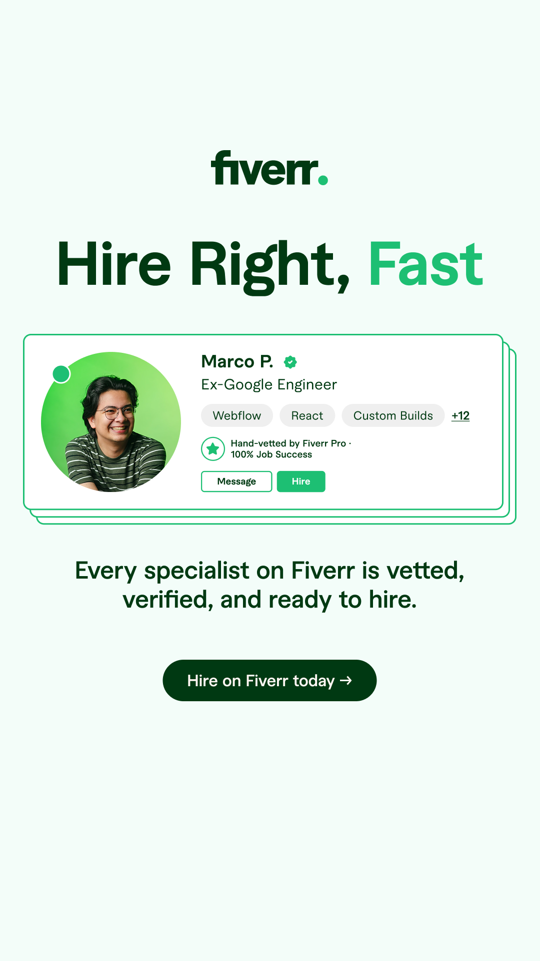 Fiverr Facebook ad