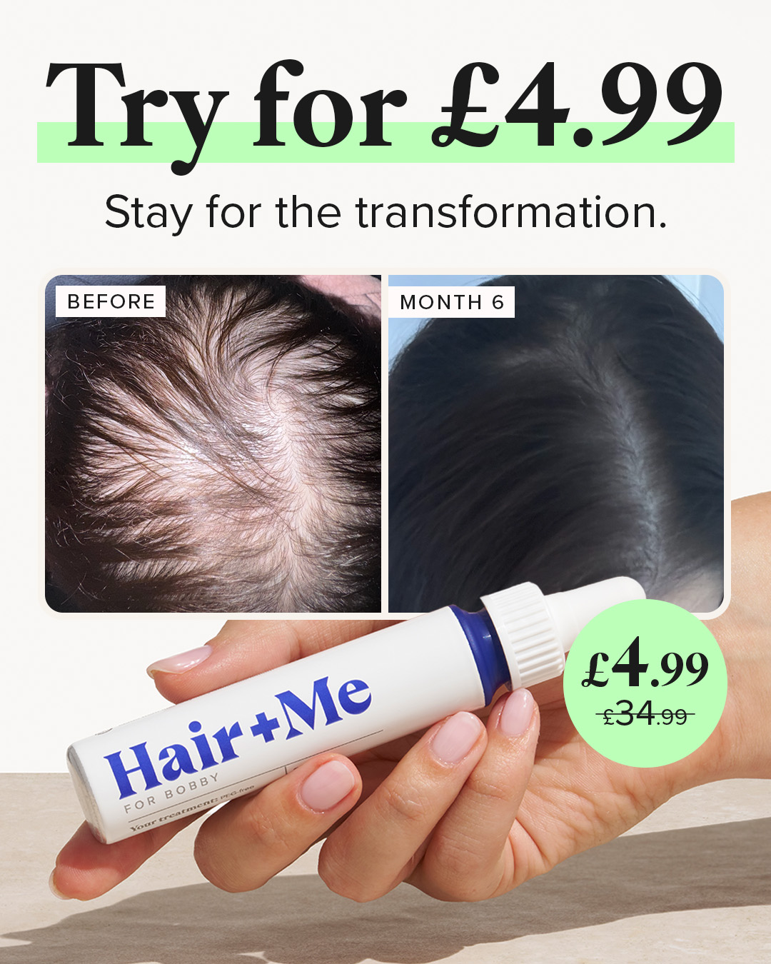 Hair + Me Facebook ad