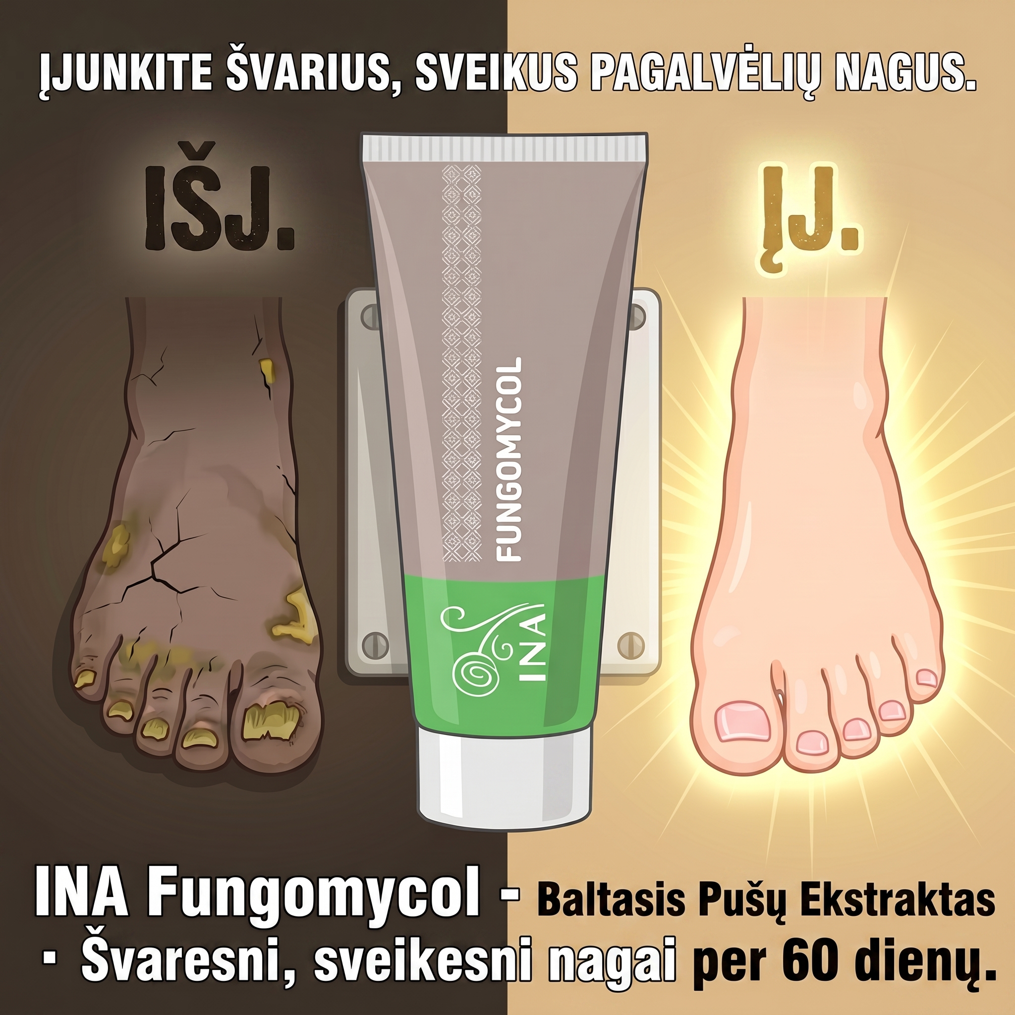 InaEssentials.lt - Organinė Kosmetika Facebook ad: Įjunk sveikų, švarių nagų jungiklį
