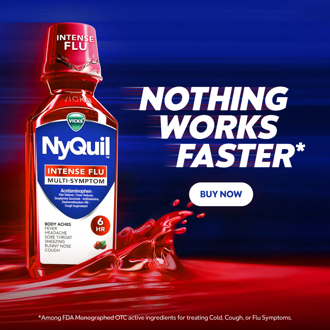 NyQuil & DayQuil Facebook ad: Nothing Works Faster*