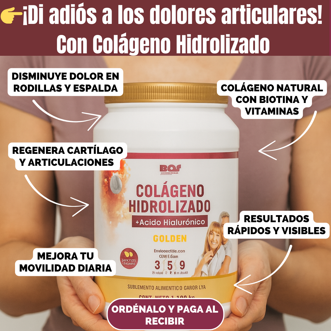 Colágeno 100% Puro Facebook ad: ¡Paga al recibir! Envío GRATIS