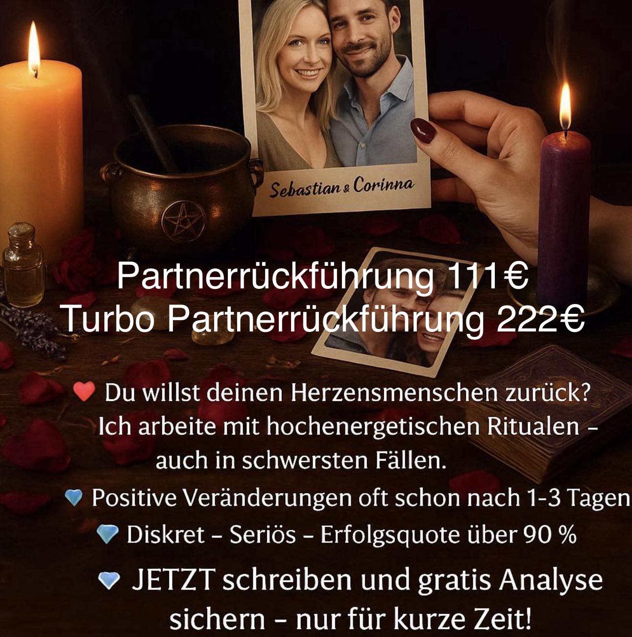 Die Mindset Akademie Facebook ad: Turbo Partnerrückführung