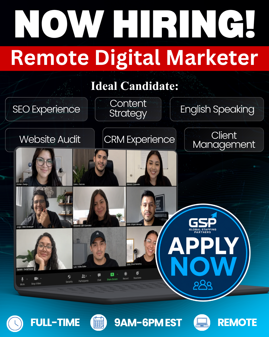 Global Staffing Partners Facebook ad from Jun 29, 2026
