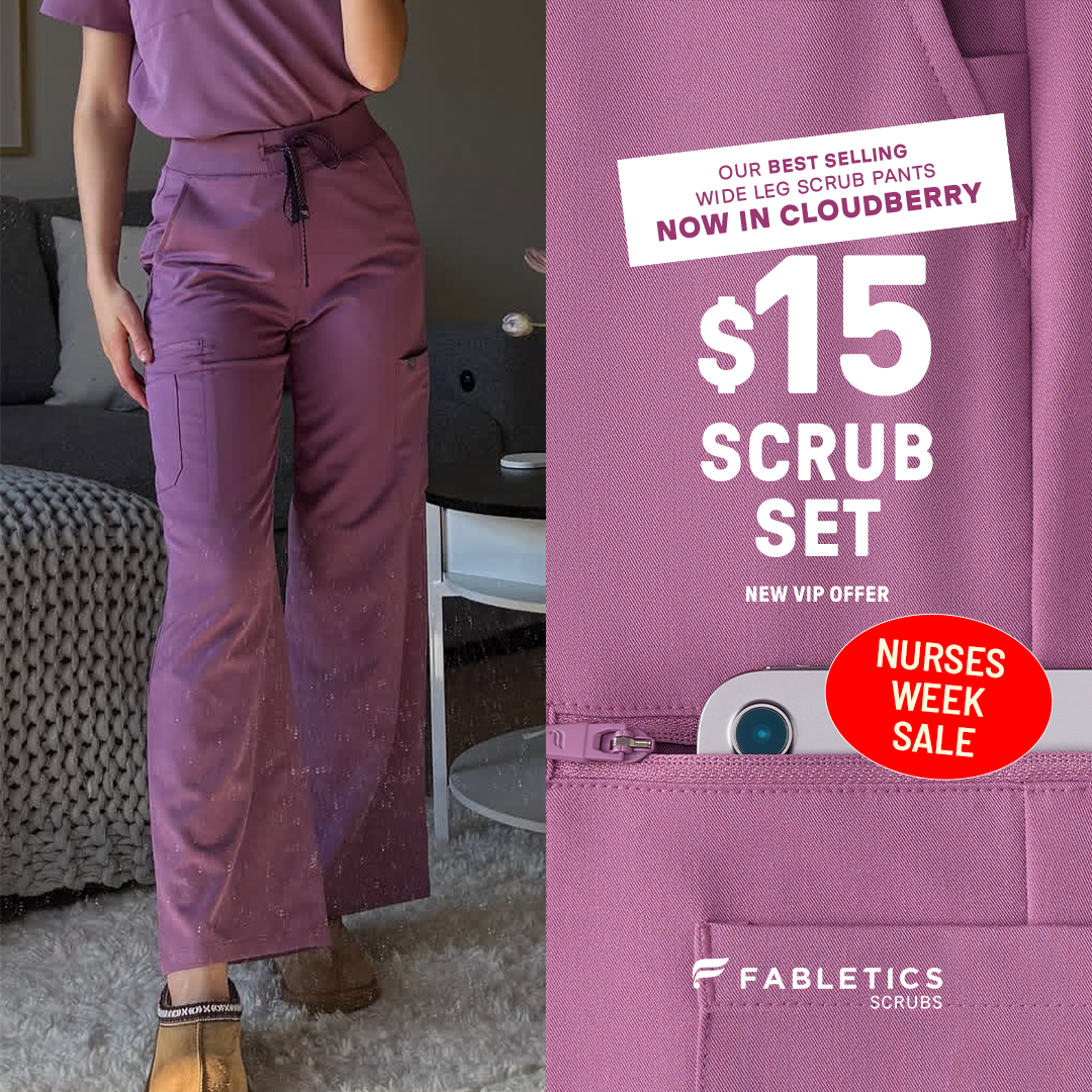 Fabletics Scrubs Facebook ad